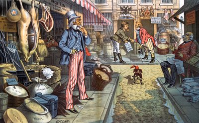 平和ではなく、ビジネス。 1885 作： Bernard Gillam